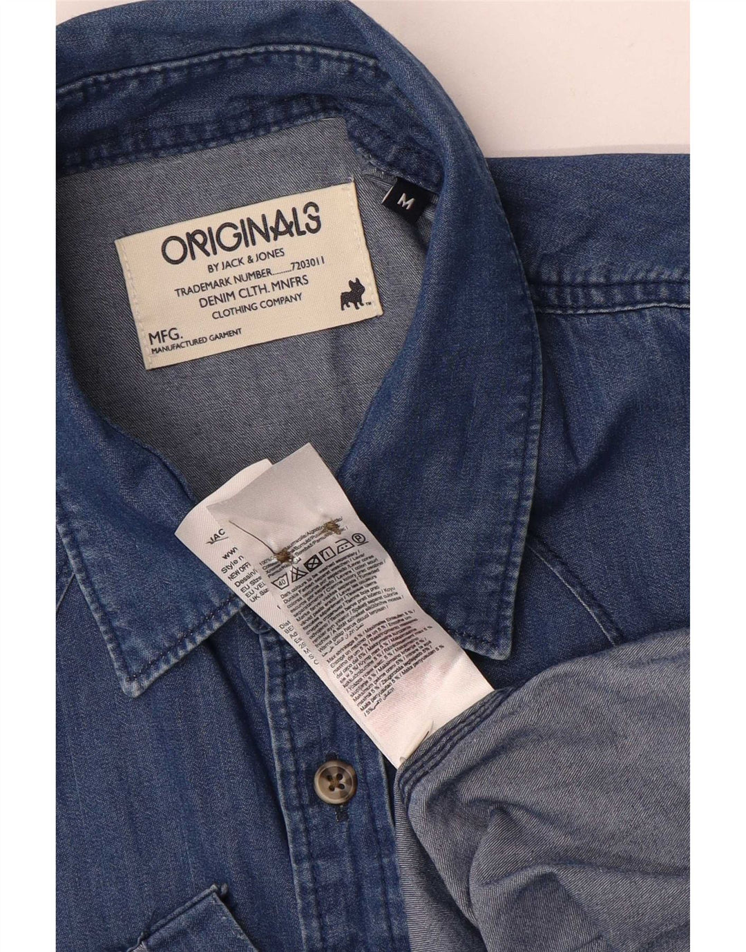 Jack & Jones Chemise En Jean Bleu Moyen Coton Homme