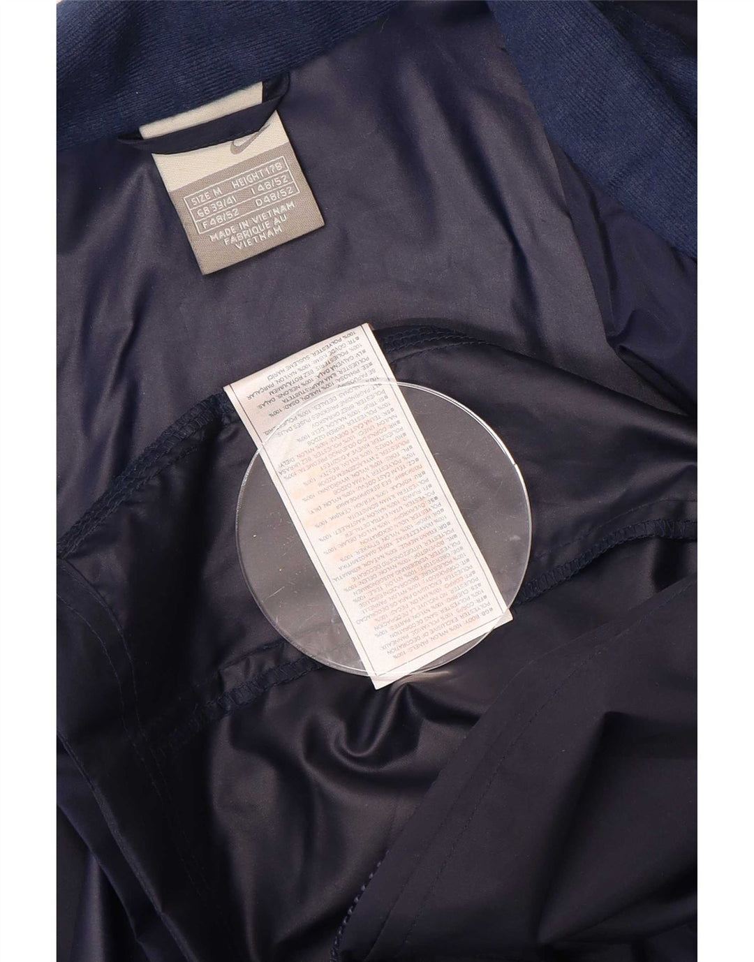 Nike Veste de Pluie Homme UK 39/41 Medium Bleu Marine Nylon