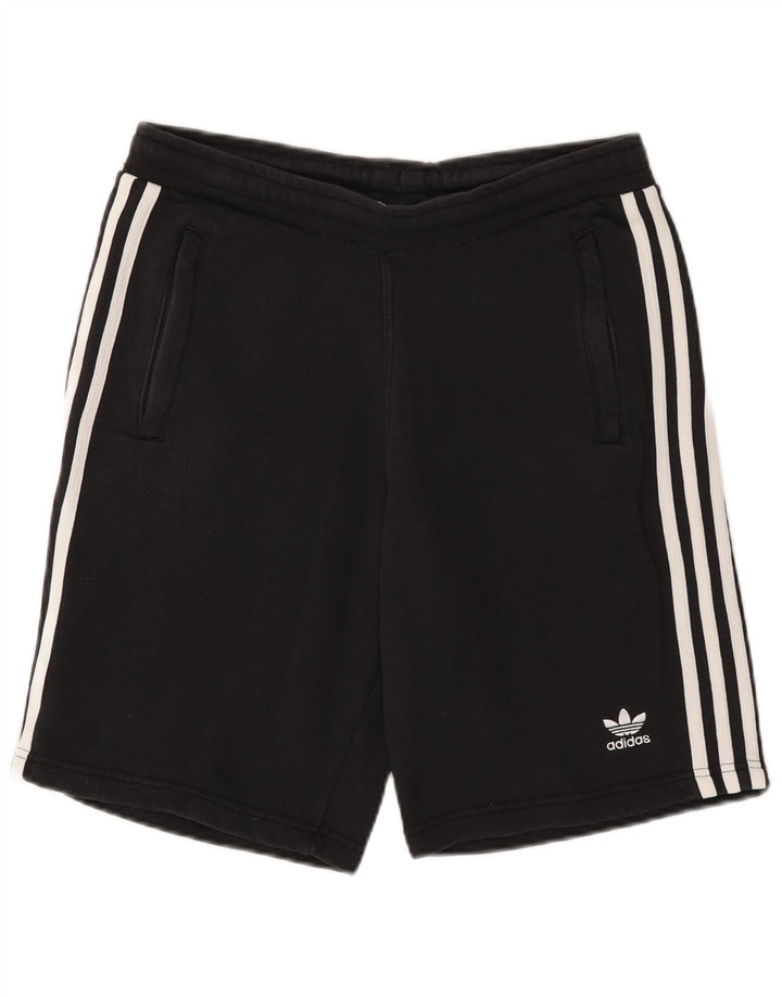 ADIDAS Short de sport homme en coton noir moyen