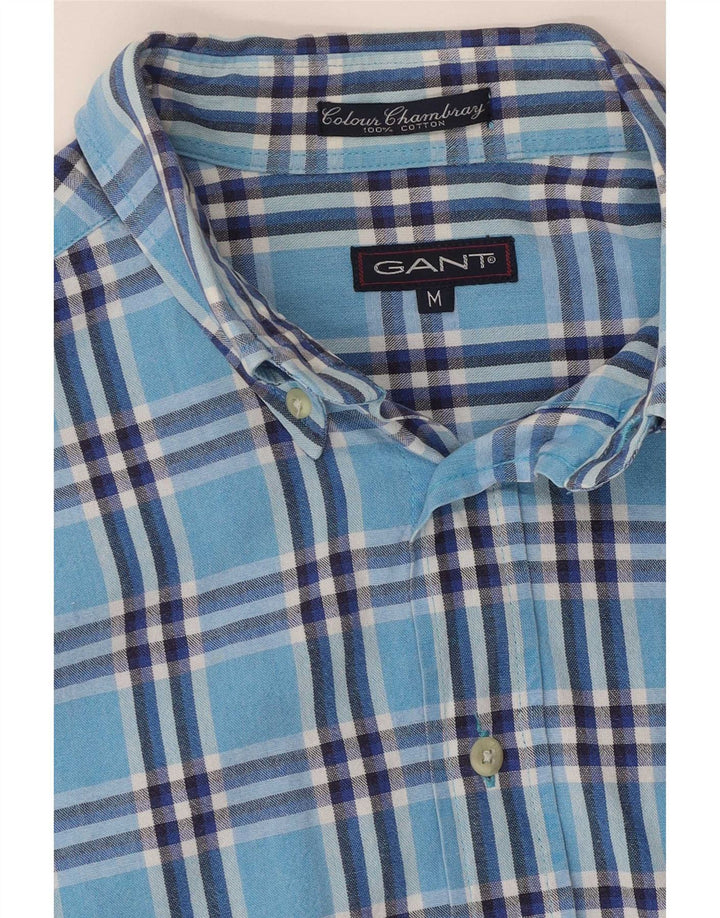 Gant Chemise Homme Bleu Moyen Plaid Coton