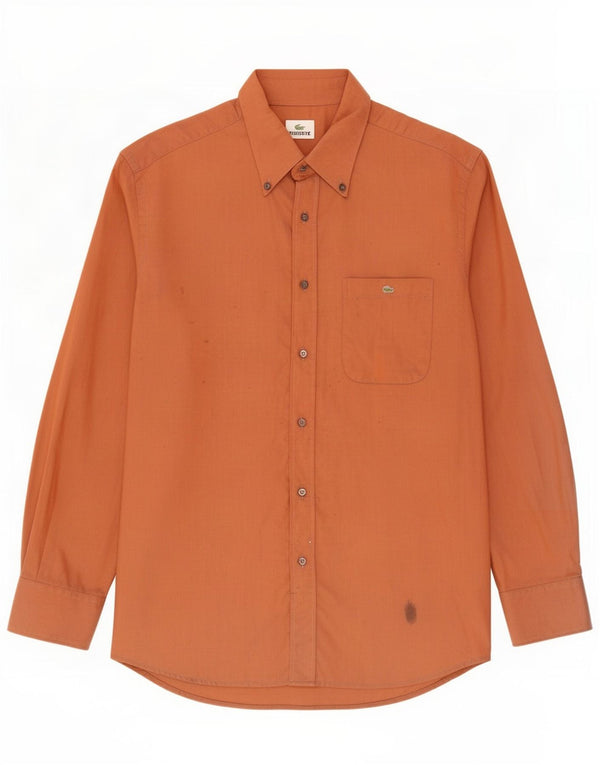 Lacoste Chemise Homme Taille 43 Grand Coton Orange