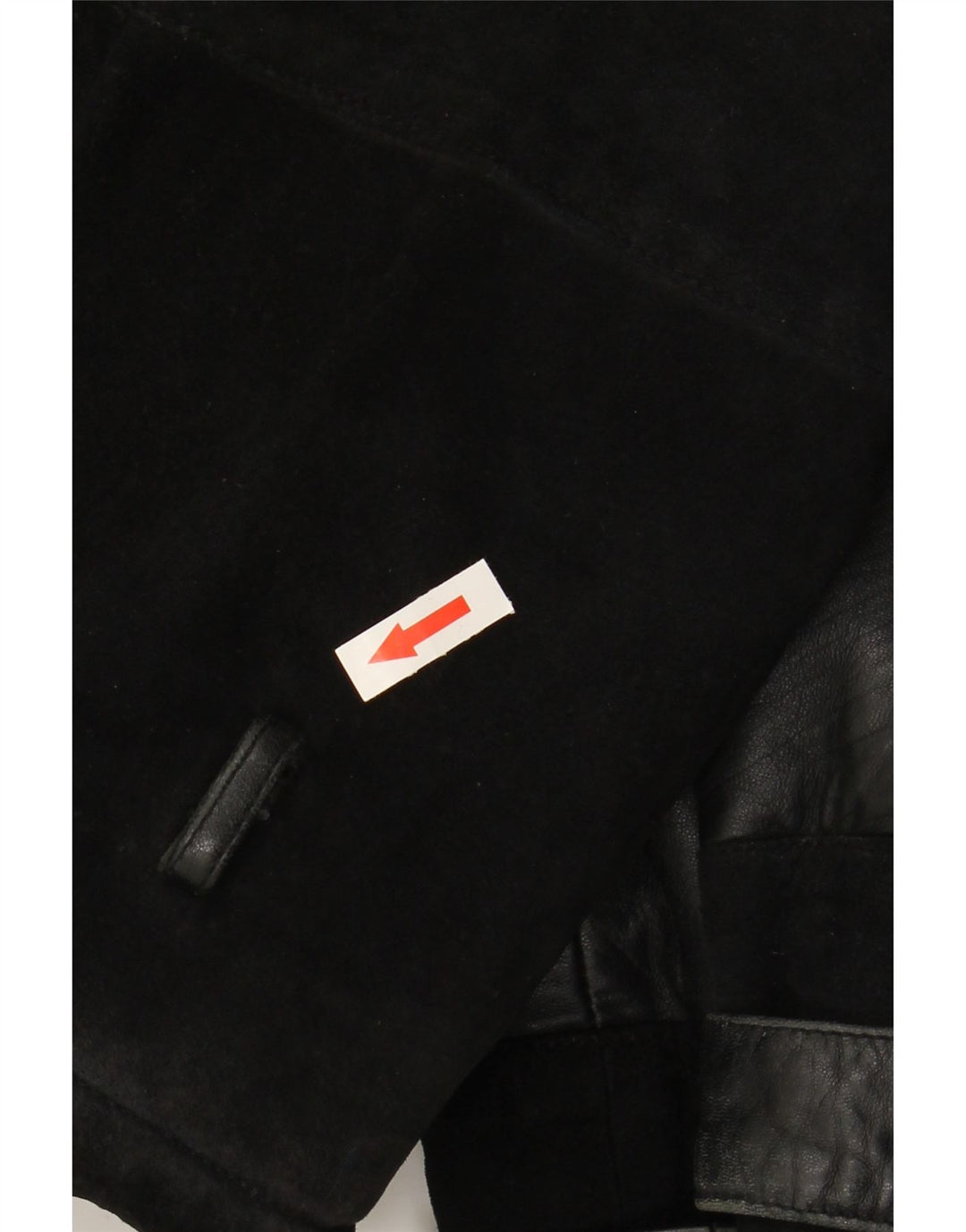 VINTAGE Veste en Daim Femme IT 48 XL Noir