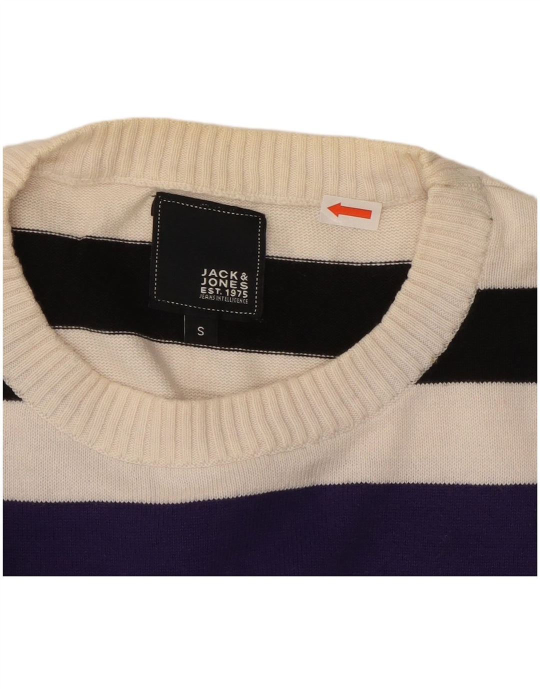Jack & Jones Pull à col rond pour homme Petit rayé multicolore