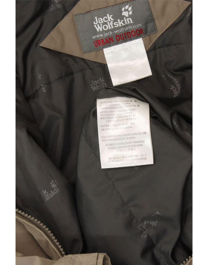 JACK WOLFSKIN Veste coupe-vent à capuche pour homme UK 36 Petit Kaki Polyester
