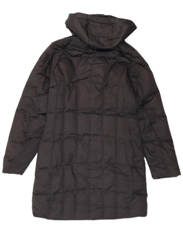 EDDIE BAUER Manteau matelassé à capuche surdimensionné pour femme UK 6 XS Noir Polyester