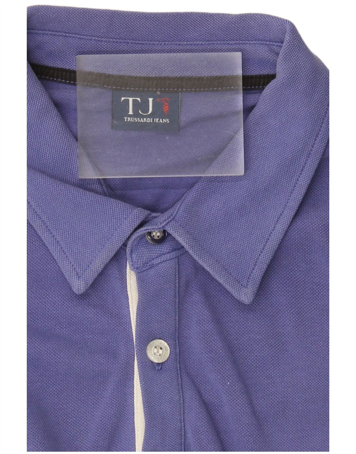 Trussardi Jeans Polo Homme Large Violet