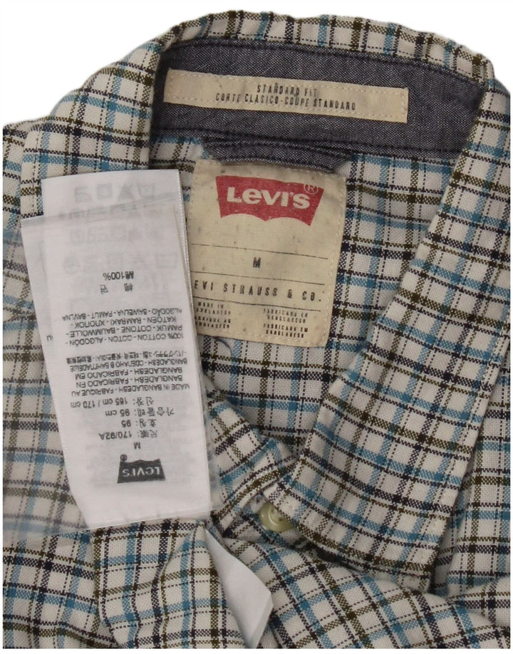 LEVI'S Chemise Coupe Standard Homme Bleu Moyen à Carreaux en Coton