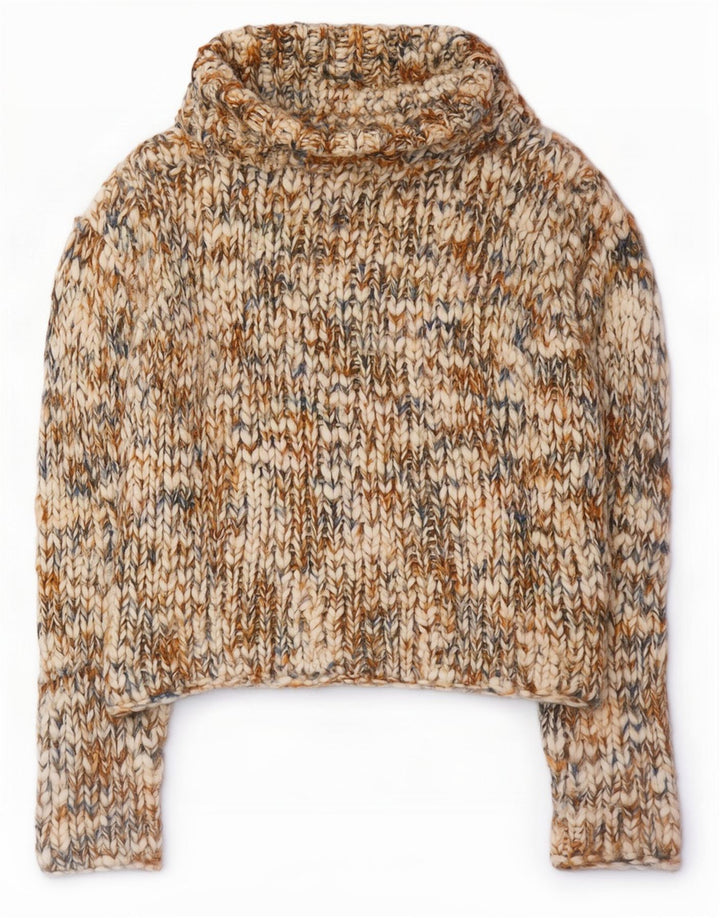 Divided Pull Col Roulé Femme EU 36 Petit Multicolore Moucheté