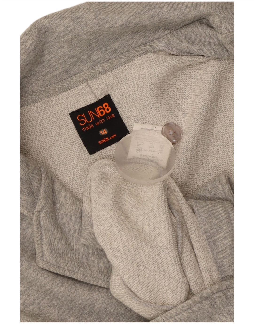 Sun68 Veste blazer à 2 boutons pour femme UK 14 Gris moyen en coton