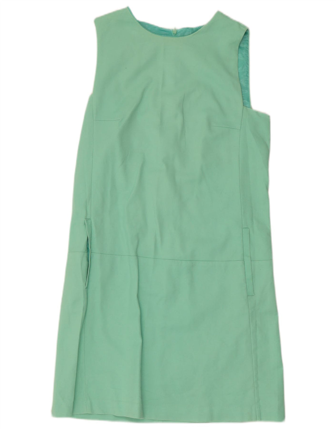 Zara Robe droite sans manches pour femme UK 10 Petit Vert