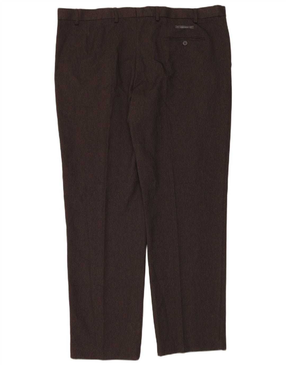 Marks & Spencer Pantalon de costume coupe classique pour homme W44 L33 Marron Polyester