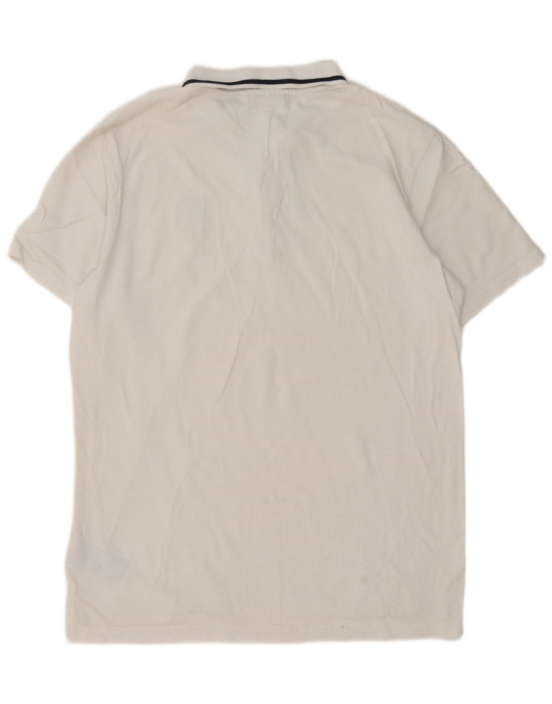 Fila Polo Homme Large Blanc Rayé Coton