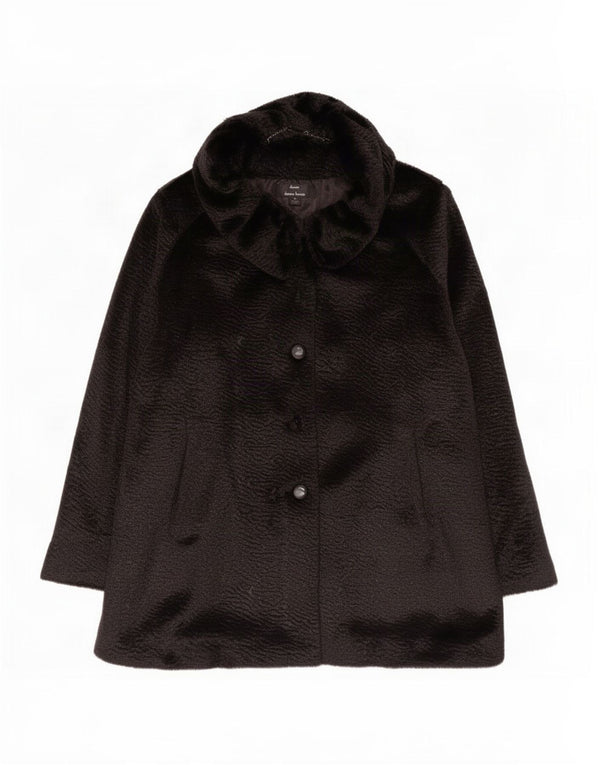 Dennis Basso Manteau surdimensionné en fausse fourrure pour femme UK 18 XL Noir Polyester