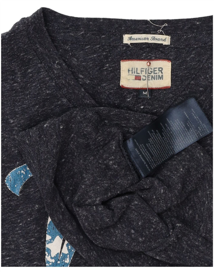 Tommy Hilfiger T-Shirt Graphique Homme Bleu Marine Moucheté Polyester