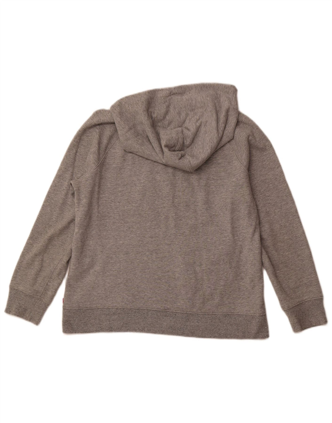 LEVI'S Pull à capuche graphique pour femme UK 14 Gris moyen en coton moucheté