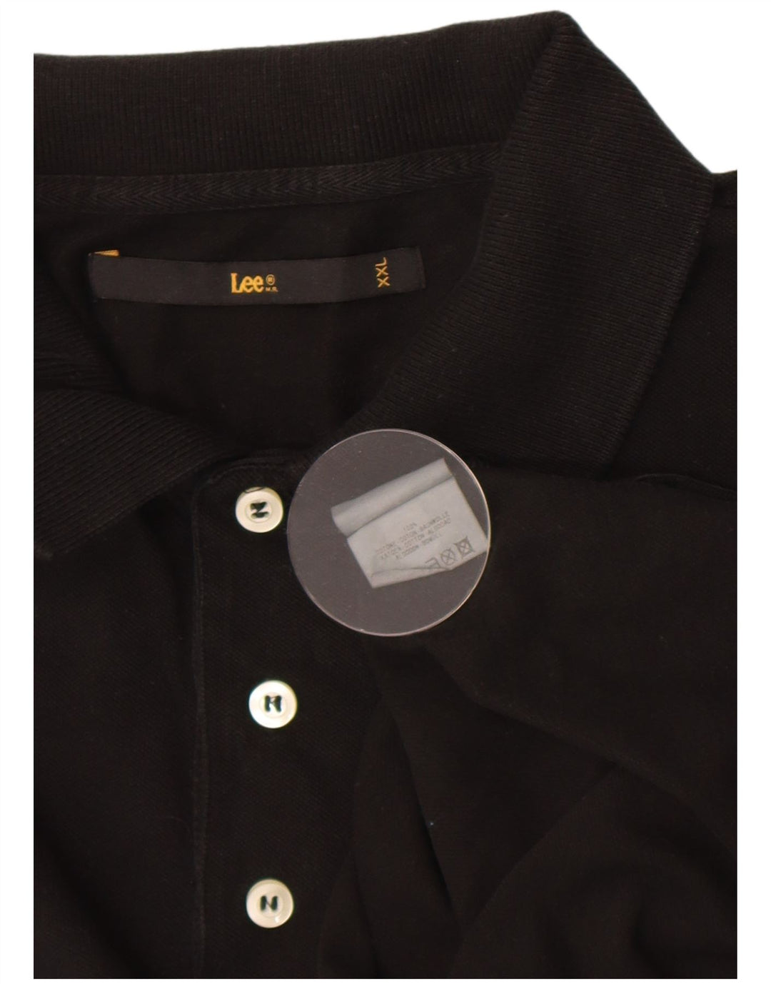 Lee Polo Homme 2XL Coton Noir