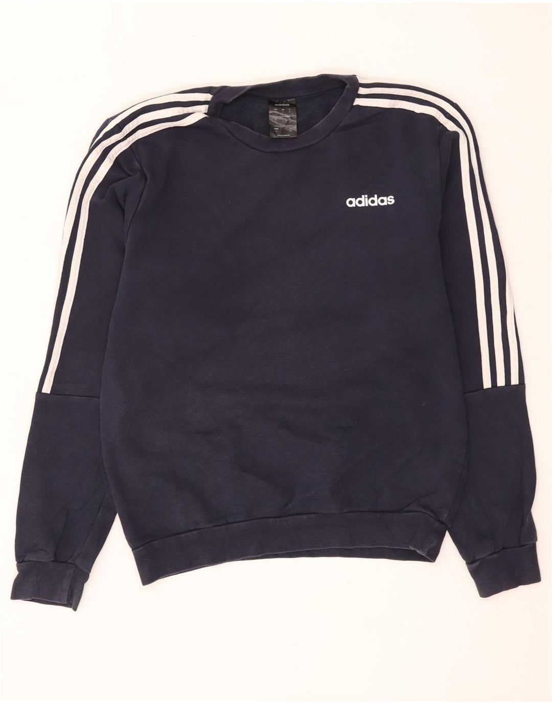 Adidas Mens Sweatshirt Jumper Petit Bleu Marine Coton