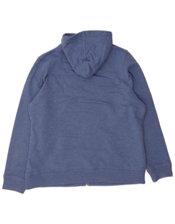 Crew Clothing Pull à capuche zippé pour femme UK 14 Large Bleu Coton