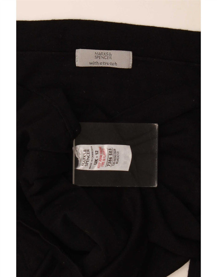 Marks & Spencer Haut à manches 3/4 pour femme UK 12 Medium Noir Viscose
