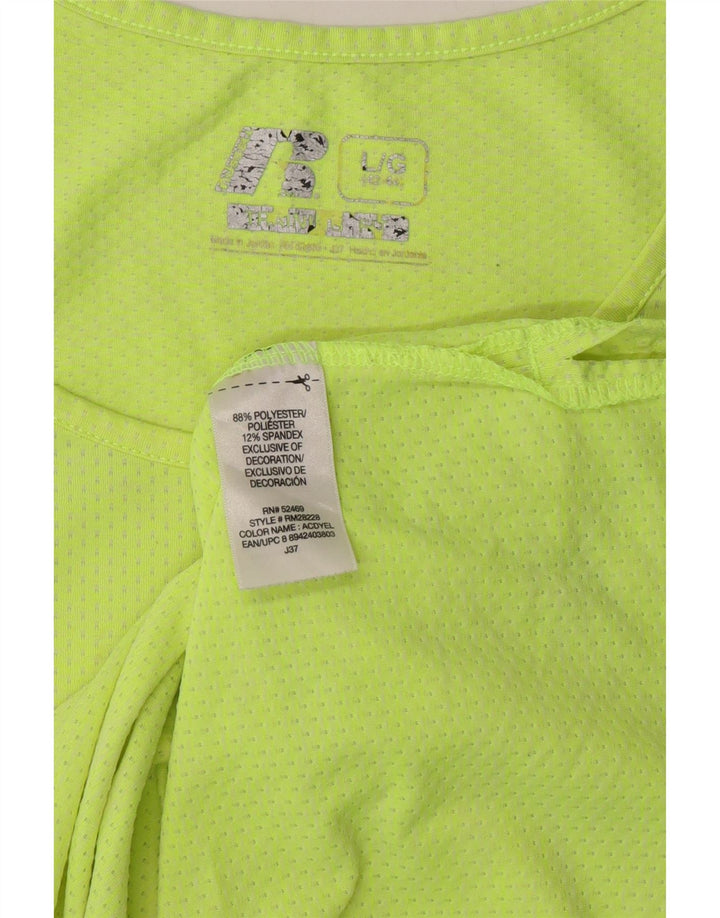 RUSSELL ATHLETIC Mens Vest Top Large Yellow Polyester Vintage Russell Athletic and Second-Hand Russell Athletic from Messina Hembry 