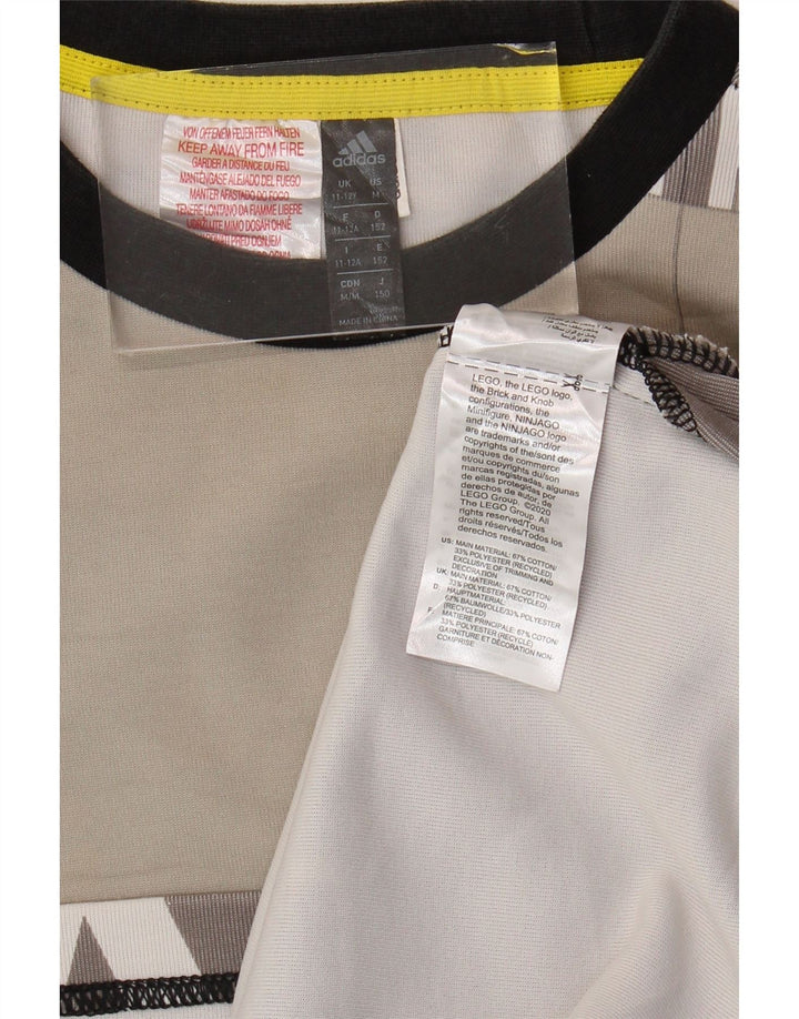 Adidas Sweat-shirt graphique fille 11-12 ans Gris moyen colour block