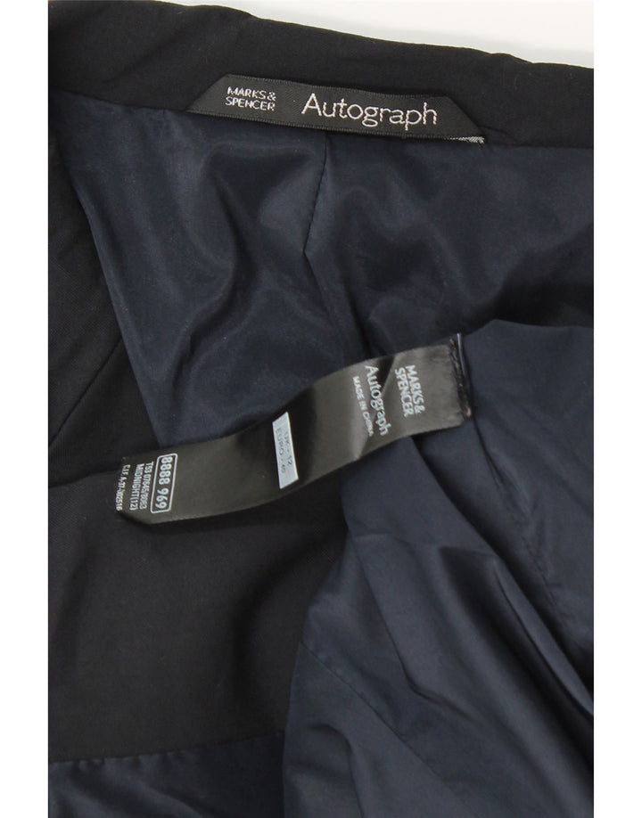 Marks & Spencer Veste blazer autographe pour femme UK 12 Bleu marine moyen
