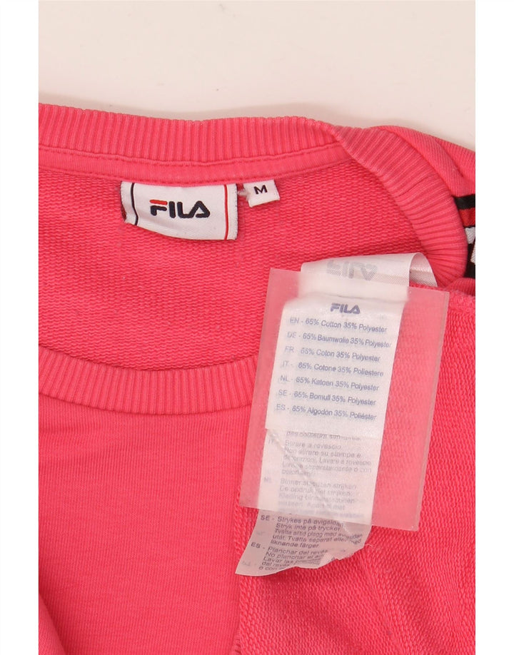 Fila Sweat-shirt graphique pour femme UK 14 Rose moyen Colourblock