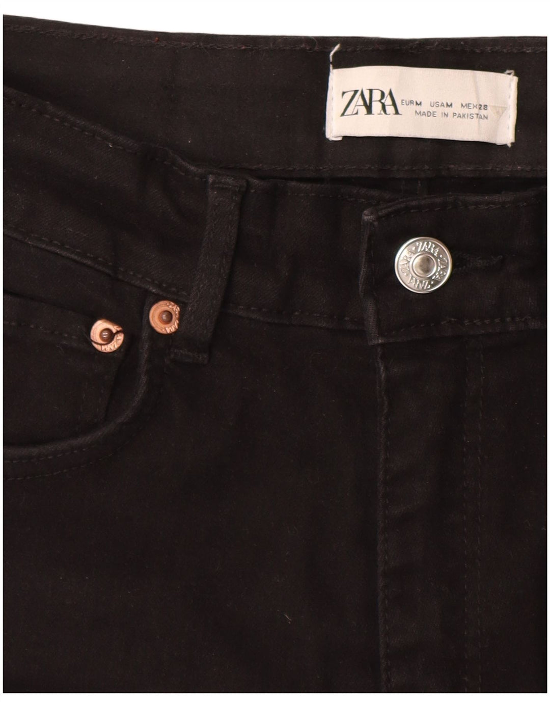 Zara Femme Jean Skinny Moyen W28 L28 Noir