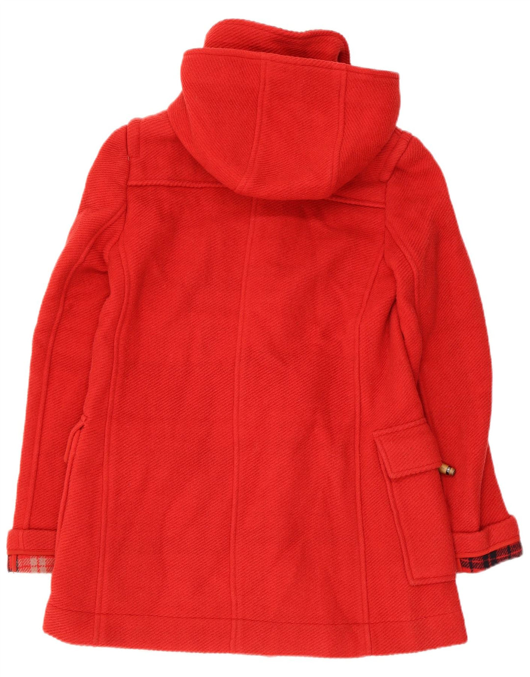 Topshop Duffle Coat à capuche pour femme UK 8 Petite laine rouge