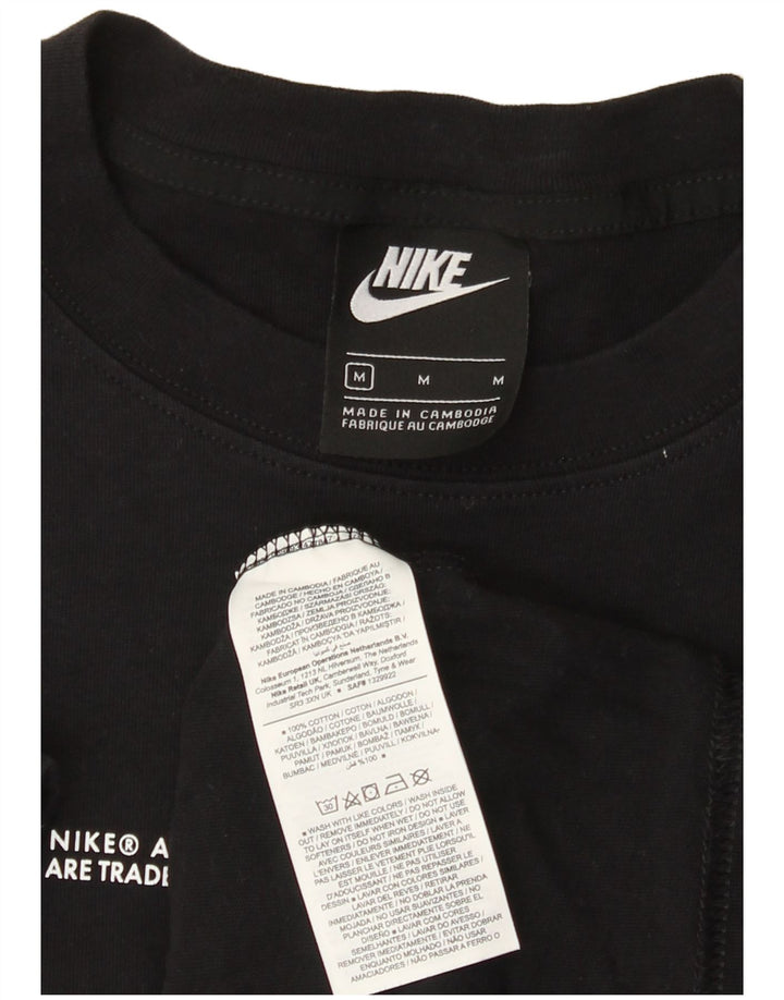 Nike T-shirt graphique Swoosh pour homme en coton noir moyen