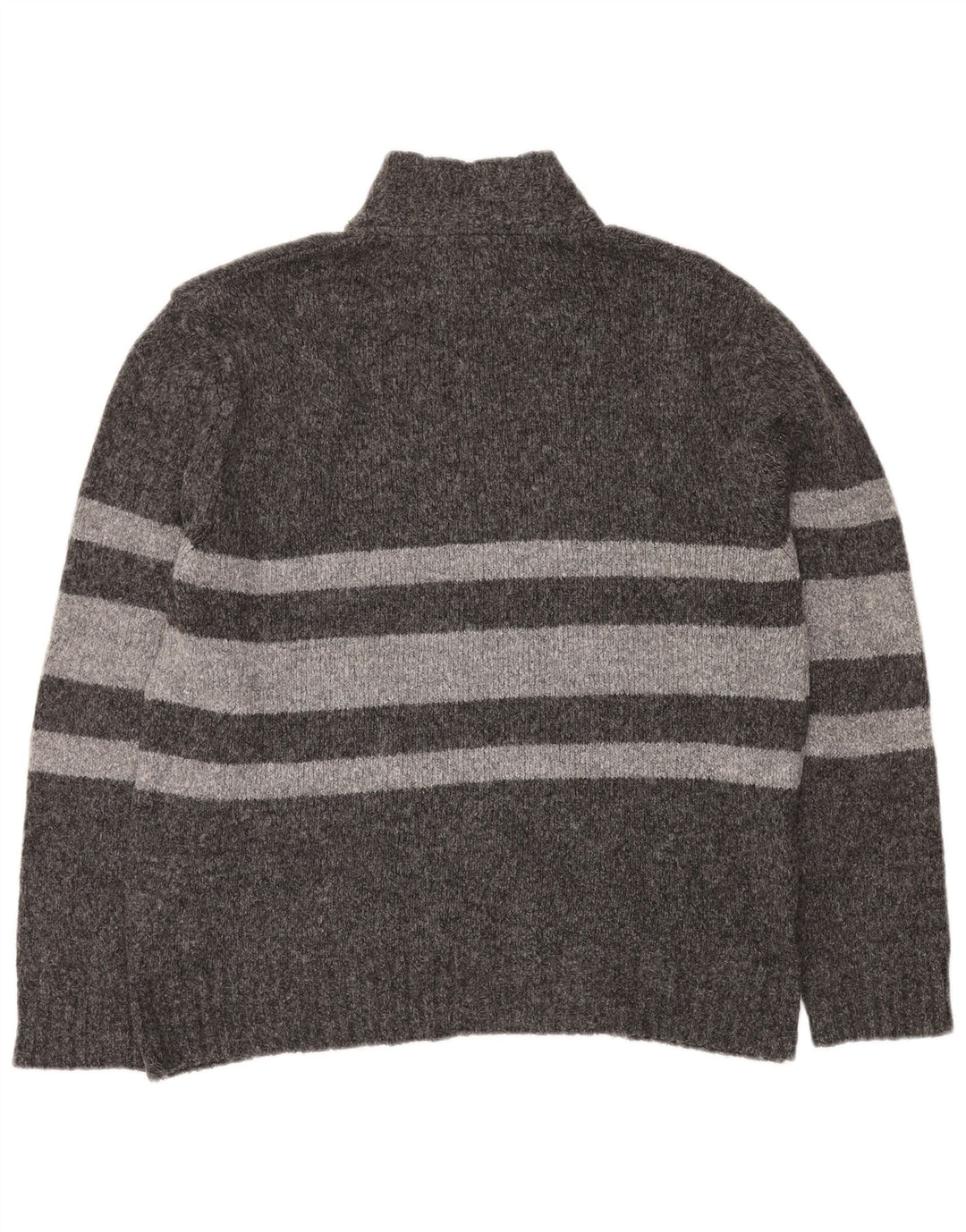 LEE Cardigan Homme Pull Large Gris Rayé Acrylique