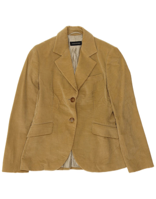 Massimo Dutti Veste blazer en velours côtelé à 2 boutons pour femme EU 42 Large Beige