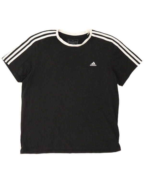 Adidas T-Shirt Femme Top UK 16/18 Grand Noir Coton