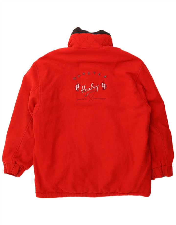 vintage Mens Gore-Tex Graphic Veste réversible UK 40 Grand Polyamide Rouge