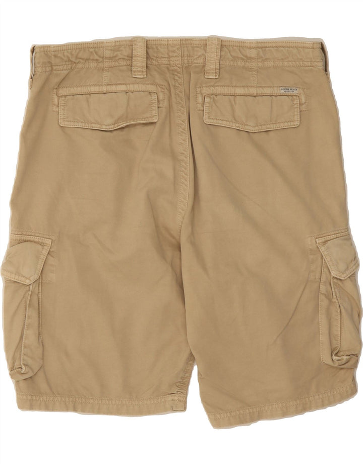VINTAGE Mens Miami Cargo Shorts W36 Large  Beige Cotton Vintage Vintage and Second-Hand Vintage from Messina Hembry 