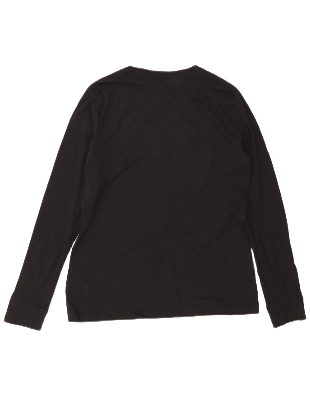 NIKE Haut graphique à manches longues pour femme UK 14 Coton noir moyen