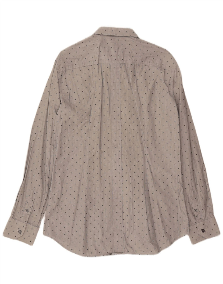 DOLCE & GABBANA Chemise BRAD Homme Gris Moyen Coton Taché