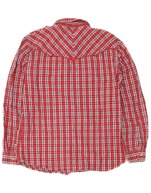 Wrangler Chemise Regular Fit XL en Coton à Carreaux Rouge pour Homme