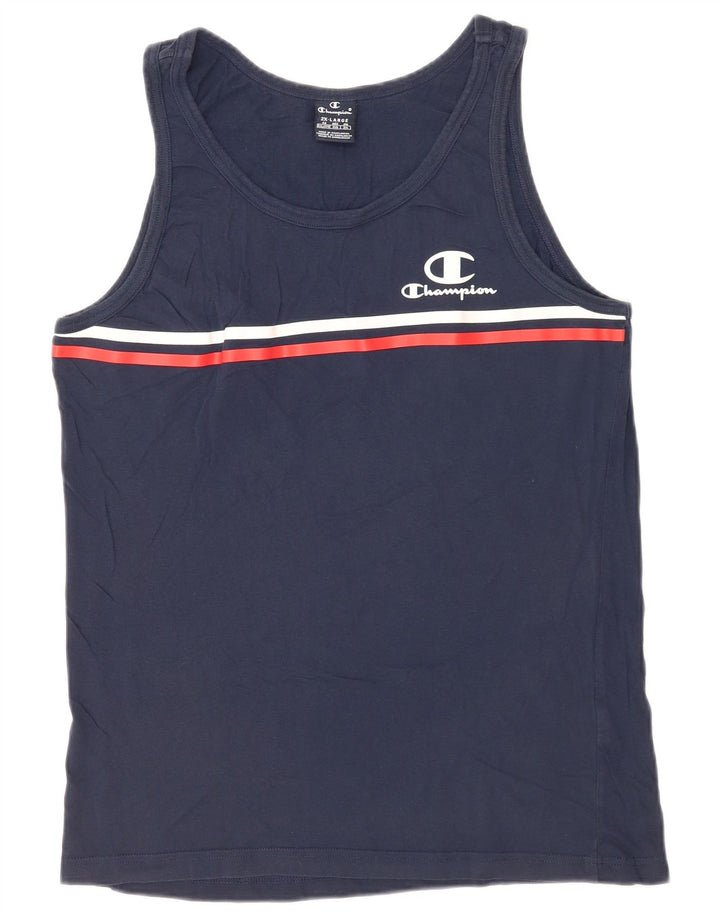 Champion Débardeur Homme 2XL Bleu Marine Rayé