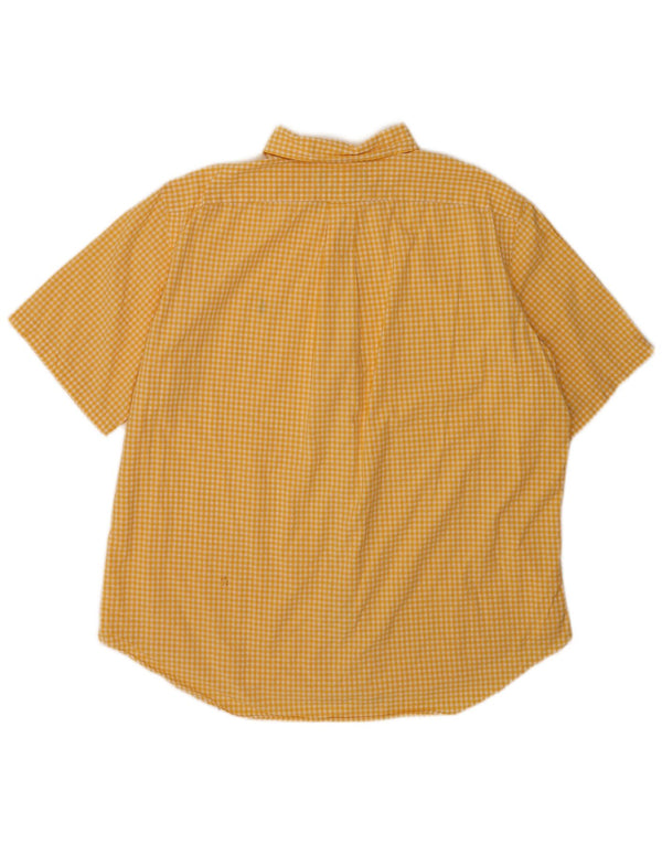 Ralph Lauren Chemise classique à manches courtes pour homme XL en coton vichy jaune