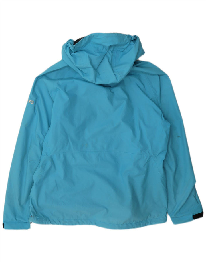 Musto Veste de pluie à capuche pour femme UK 16 Large Bleu Polyamide