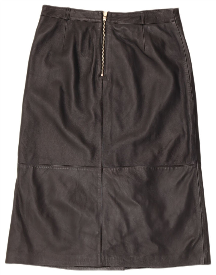 MINT VELVET Jupe en cuir femme UK 14 Large W34 Cuir noir