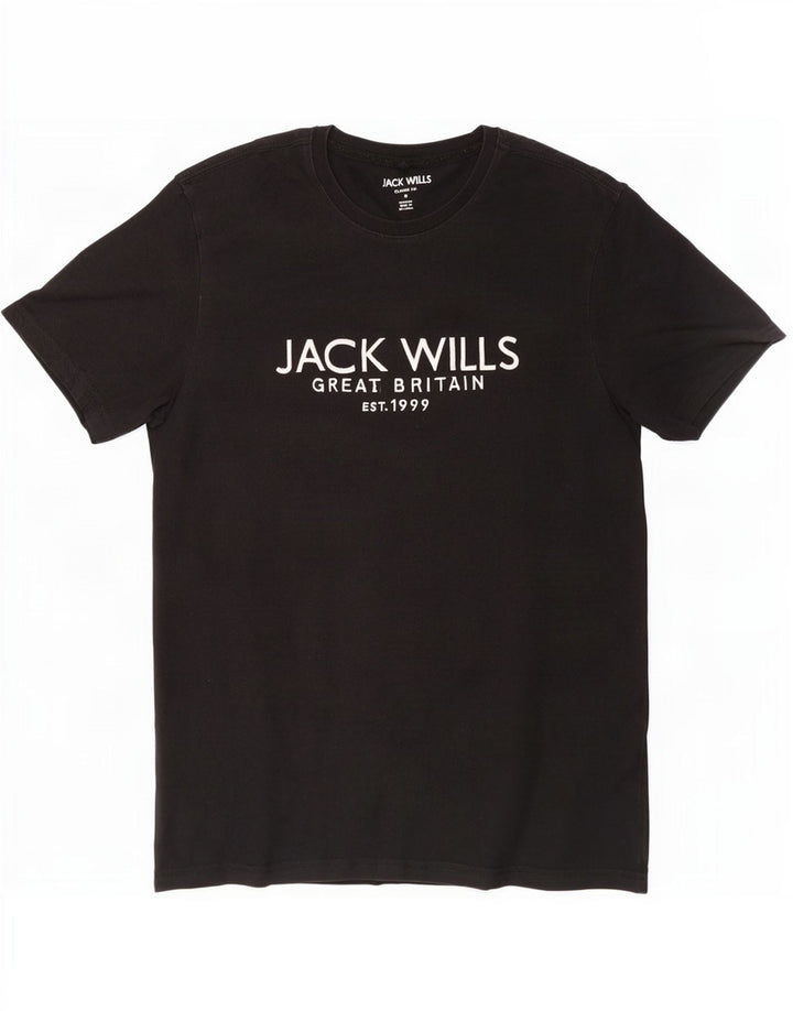 Jack Wills T-shirt coupe classique pour homme en coton noir moyen