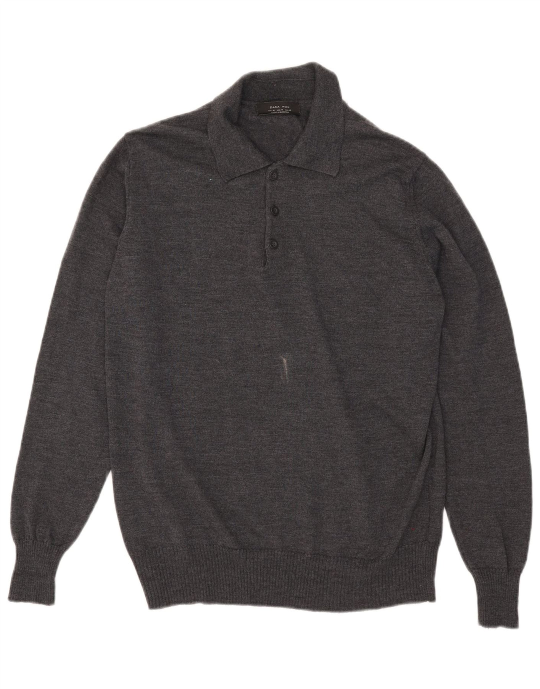 Zara Pull à col polo pour homme XL Gris