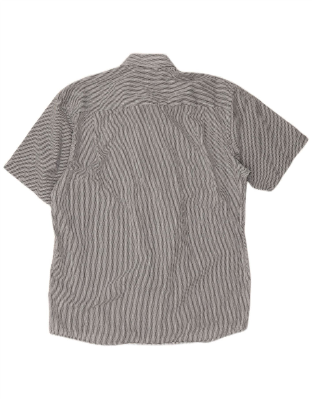 Pierre Cardin Chemise à manches courtes pour homme Coupe régulière XL Gris Chevron Polyester
