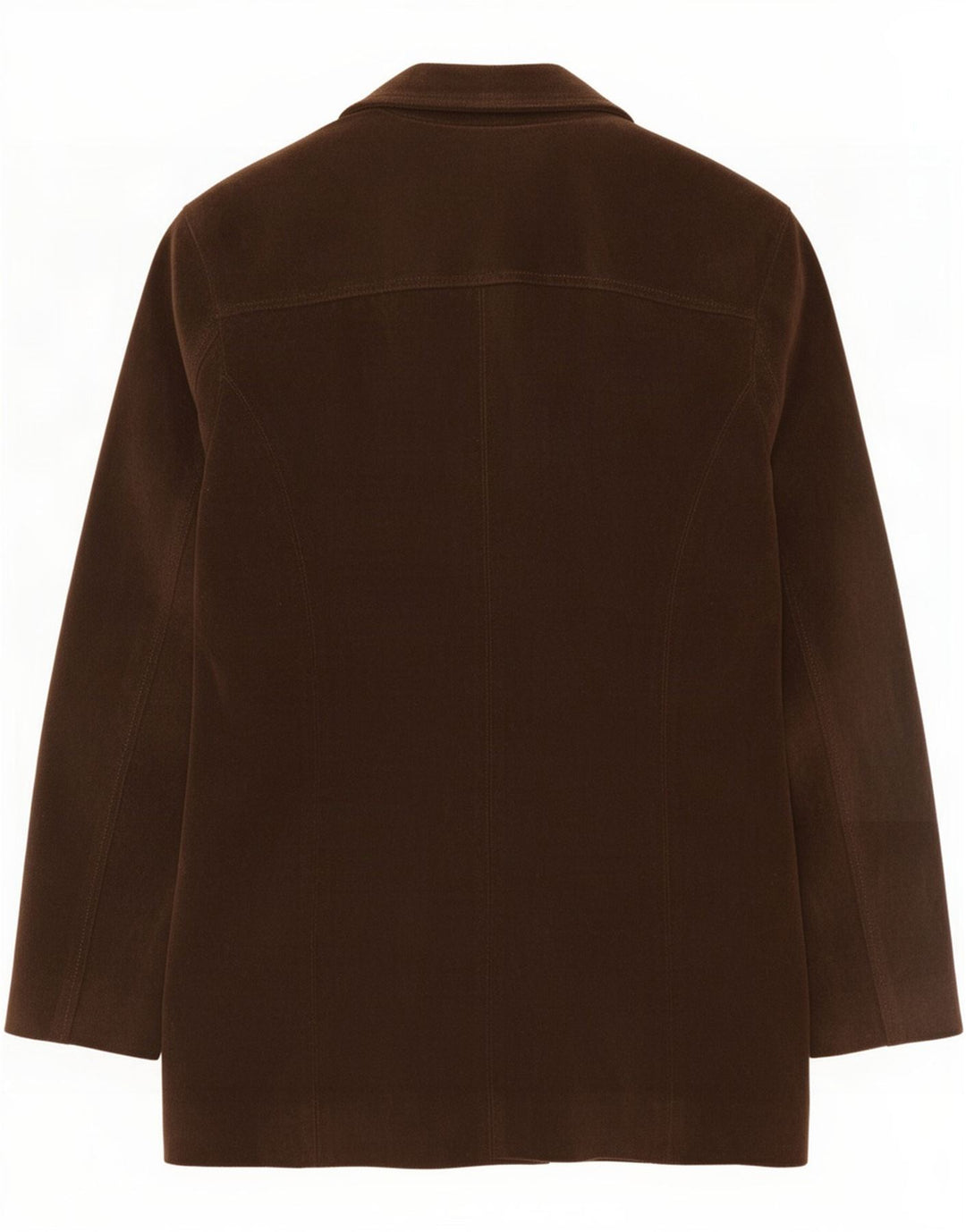 Hyde Veste blazer en daim à 4 boutons pour femme UK 12 Cuir marron moyen