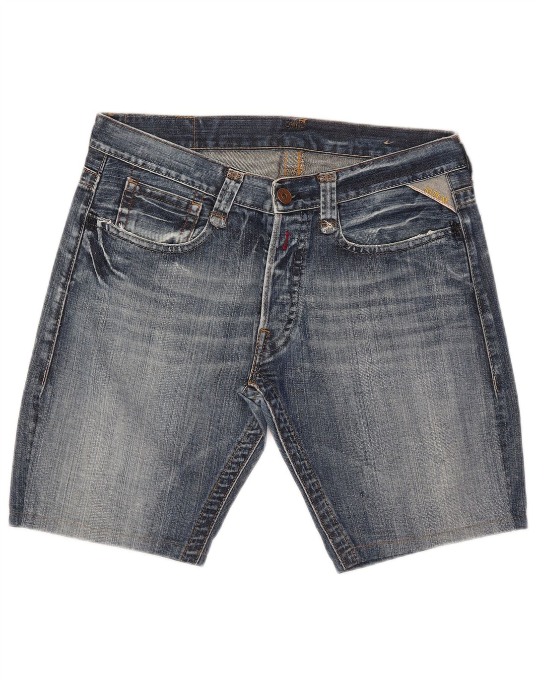 Replay Short en jean homme W34 grand bleu coton