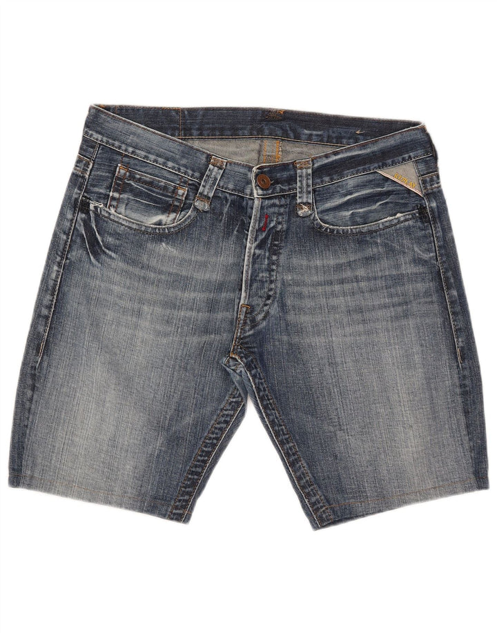 Replay Short en jean homme W34 grand bleu coton