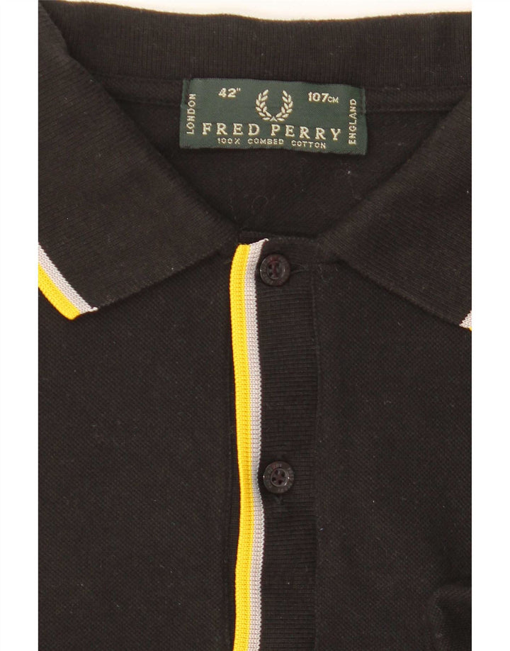 Fred Perry Polo Homme Coton Rayé Noir Moyen