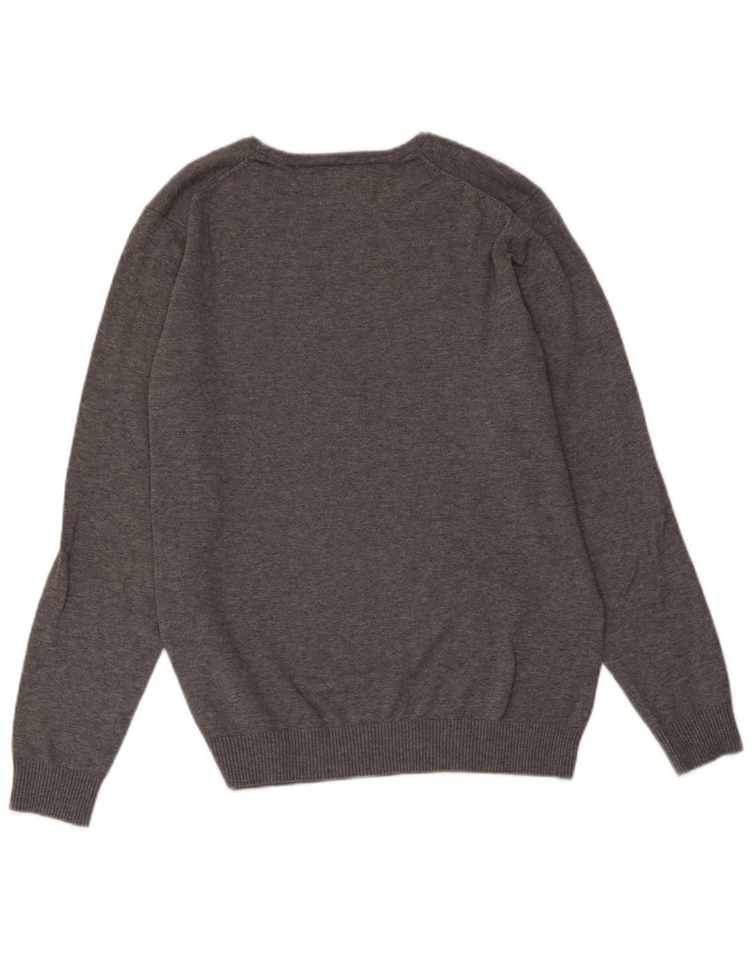 JACK & JONES Pull Col Rond Ajusté Homme Gris Moyen Coton